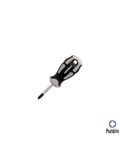 Destornillador Pozidriv Acero S2 Mango TPR Bimaterial. Medida PZ 1 x Ø 5 x 38 mm. DIN5262.