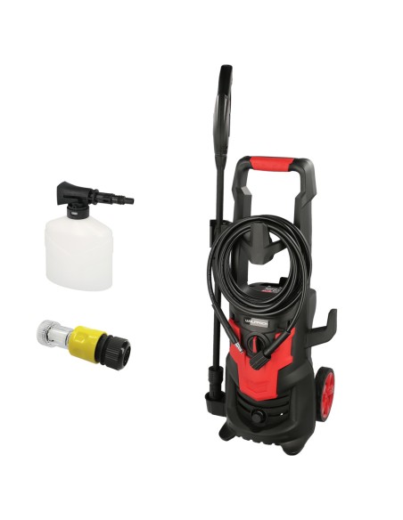 Hidrolimpiadora Alta Presión 135 Bares 1.800 Watt. Con Accesorios. 330 Litros / Hora. Limpiadora de Agua Con Deposito Detergente