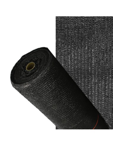 Malla Sombreo Rollo 4 x 50 metros, Reduce Radiación, Protección Jardín y Terraza, Regula Temperatura, Color Negro