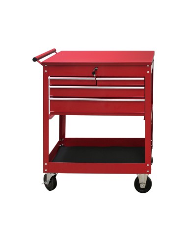 Carro Portaherramientas Metalico 86x44x99 cm. con 4 Cajones y 2 Bandejas
