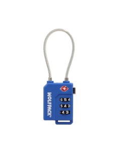 Candado Seguridad Equipaje Tsa 3 Digitos Con Cable Acero. Candado Combinación, Maleta, Viaje, Mochilas, Seguridad