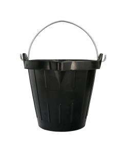 Cubo Obra Industrial Goma 10 Litros Con Pico Vertedor. Base y Laterales Reforzado. Espesor 1 cm. Espuerta Obra, Cubo Goma Obra