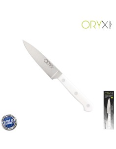Cuchillo Husky Pelador 11 cm. Hoja Acero Inoxidable, Cuchillo Verduras, Cuchillo Cortar Verduras Mango Ergonomico Blanco