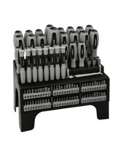 Juego de Destornilladores / Destorpuntas 100 Piezas Con Soporte Expositor