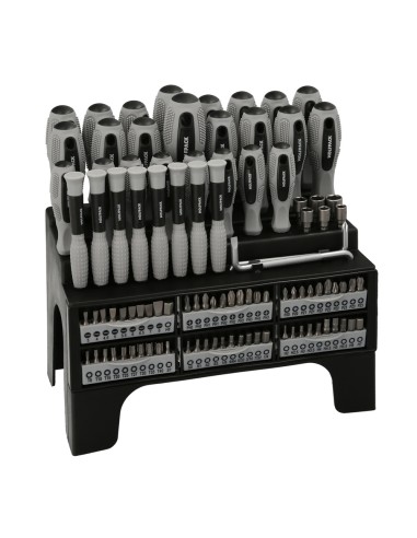 Juego de Destornilladores / Destorpuntas 100 Piezas Con Soporte Expositor