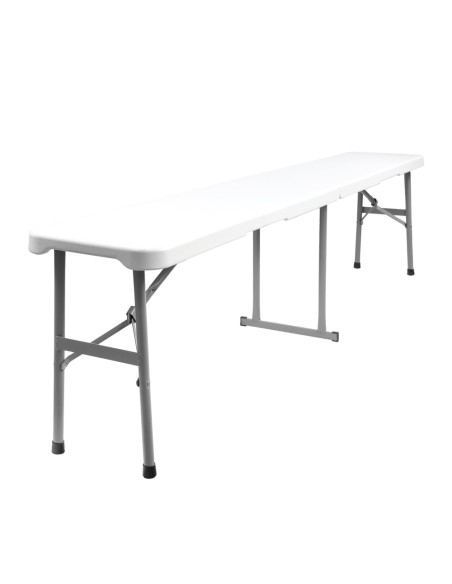 Banco Plegable Multifuncional, Portatil, Resistente,Multiusos 183x28x44 cm. Color Blanco