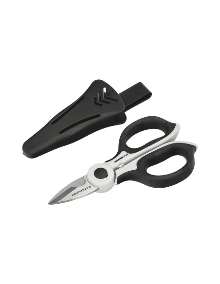 Tijeras Electricista 155 mm. Mango TPR Plus No tension. Hojas Acero Inoxidable, Ergonomicas, Tijeras Cortar Cable, Pelacables