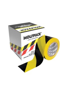 Cinta Señalización Polietileno Amarilla/Negra Rollo 200mt X 70mm