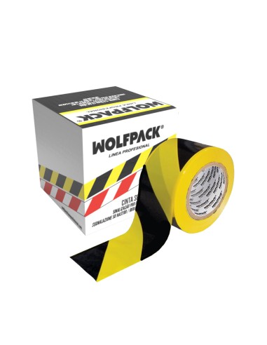 Cinta Señalización Polietileno Amarilla/Negra Rollo 200mt X 70mm