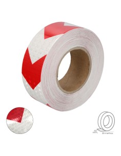 Cinta Adhesiva Reflectante Blanca/ Roja 50 mm. x 33 metros. Uso doméstico.