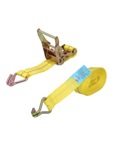 Cinta De Amarre Con Ratchet 6 metros x 38 mm. Trinquete Metalico Automatico, Cincha, Eslinga Mercancia, Correa Sujeción