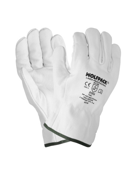 Guantes De Trabajo De Piel Flor De Vacuno, Proteccion Laboral, Riesgos Mecanicos, Guantes De Seguridad De Cuero. Talla 8"