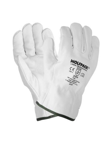 Guantes De Trabajo De Piel Flor De Vacuno, Proteccion Laboral, Riesgos Mecanicos, Guantes De Seguridad De Cuero. Talla 11"
