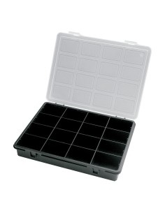 Organizador Plastico 16 Compartimentos 242x188x37 mm. Caja Almacenaje, Malentin Organizador, Organizador Plastico