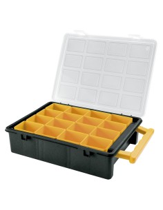 Maletin Organizador Plastico 16 Compartimentos Extraibles 242x188x60 mm. Caja Almacenaje, Malentin Organizador,