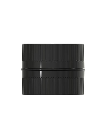 Manguito Union Tubos Estufa Vitrificado Negro Macho - Macho Ø 200 mm. Machon, Empalme Tubos Chimena, Empalme Tubos Estufa,