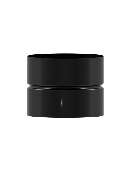 Manguito Union Tubos Estufa Vitrificado Negro Hembra - Hembra Ø 150 mm. Machon, Empalme Tubos Chimena, Empalme Tubos Estufa,