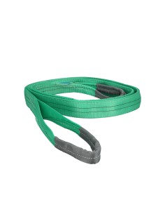 Eslinga Plana Doble Banda 2.000 Kg. Factor Seguridad 7:1, Longitud: 4 Metros Ancho 6 cm. 100% Poliester. Color Verde