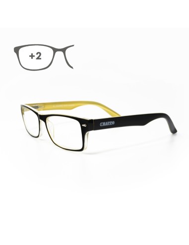 Gafas Lectura Kansas Negro / Amarillo. Aumento +2,0 Gafas De Vista, Gafas De Aumento, Gafas Visión Borrosa