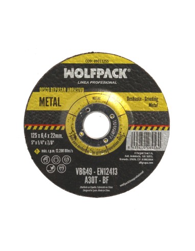 Disco Repasar Abrasivo 125x6,0x22,23. Disco Radial Disco Amoladora Universal Compatible Con Todas Las Amoladoras.