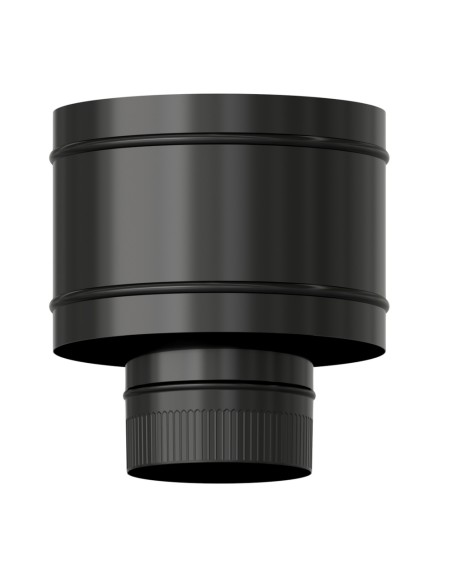 Terminal Antirrevocante Estufa Vitrificado Negro Ø 200 mm. Sombrero Tubo Chimenea, Sombrero Tubo Humo, Sombrero Tubo Calefacción