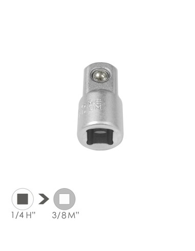 Adaptador Aumentador 1/4" Hembra 3/8" Macho