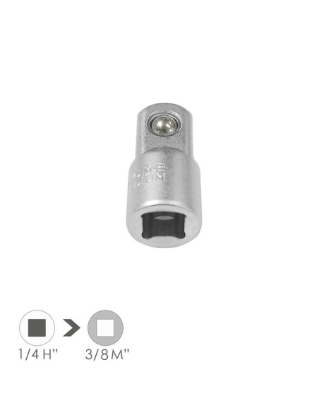Adaptador Aumentador 1/4" Hembra 3/8" Macho