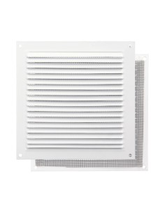 Rejilla Ventilación Aluminio Con Mosquitera Atornillable 175 x 175 mm. Color Blanco