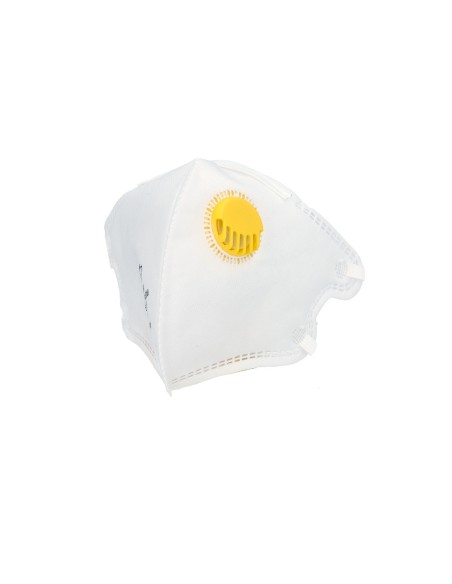 Mascarilla Respiratoria FFP2 Con Valvula. Plegable (20 Unidades) Envasadas Individualmente