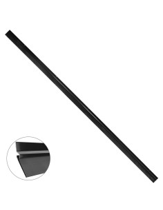 Burlete Para Puertas De Garaje Aluminio Negro Con Goma 2,5 m. Perfil Bajo Cochera Cepillo De Puerta, Burlete Garaje