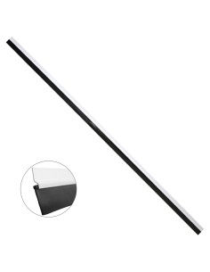 Burlete Para Puertas De Garaje Aluminio Blanco Con Goma 2,5 m. Perfil Bajo Cochera Cepillo De Puerta, Burlete Garaje