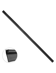 Burlete Reforzado Para Puertas De Garaje Aluminio Negro Con Goma 2,5 m. Perfil Bajo Cochera Cepillo De Puerta, Burlete Garaje