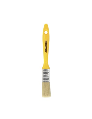 Paletina Profesional Cerda Blanca Ancho 20 mm. Cerdas Naturales Mango Plastico Ergonomico, Brocha Pintor, Pincel Pintura