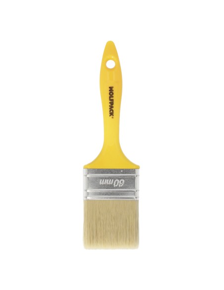 Paletina Profesional Cerda Blanca Ancho 60 mm. Cerdas Naturales Mango Plastico Ergonomico, Brocha Pintor, Pincel Pintura