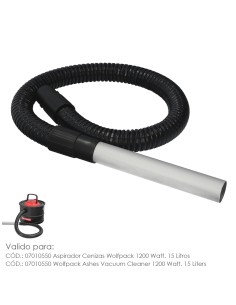 Tubo Con Lanza Para Aspirador De Cenizas Aspirador Cenizas Wolfpack 1200 Watt. 15 Litros (Codigo 07010550)