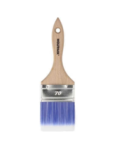 Paletina Profesional Plus Ancho 70 mm. Cerdas Sintenticas PBT, Mango Madera Haya Ergonomico, Brocha Pintor, Pincel Pintura
