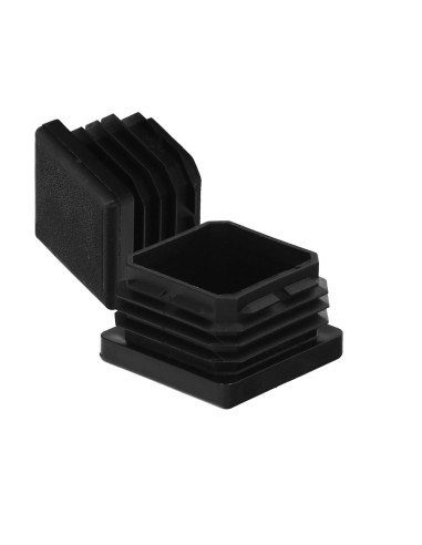 Contera Interior Plastico Cuadrada 40x40 mm. Color Negro. Bolsa 100 Unidades. Contera Mesa, Silla, Muebles, Estanteria