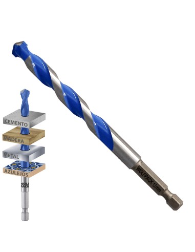 Broca Universal Hexagonal Ø 12,0 mm. (Blister 1 pieza)
