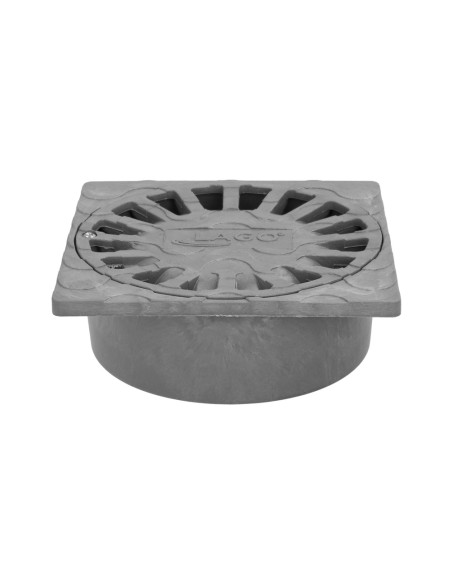 Sumidero Sifónico Pvc 15x15 cm. Salida De Ø 75 / 50 mm. desagüe, Desaguadero, Tragadero, Alcantarilla,