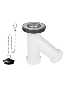 Sifon y Griega Con Valvula y Tapon 1-1/2" Salida De Ø 40 mm.