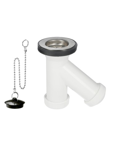 Sifon y Griega Con Valvula y Tapon 1-1/2" Salida De Ø 40 mm.