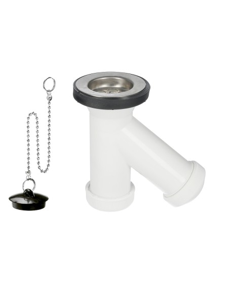 Sifon y Griega Con Valvula y Tapon 1-1/2" Salida De Ø 40 mm.