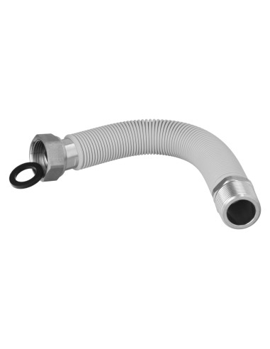 Tuberia Extensible Agua Acero Inoxidable Corrugado. Longitud de 22,5 a 30 cm. Tomas 3/4"
