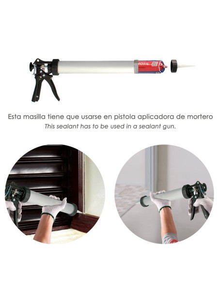 Masilla Poliuretano Gris Bolsa 600 Ml. Sellador Poliuretano, Sellador Cemento, Ladrillo, Cerámica, Metales