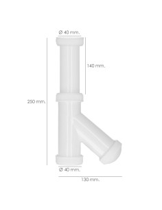 Sifon y Griega Extensible 1-1/2" Salida de Ø 40 mm. Tubo Liso 2