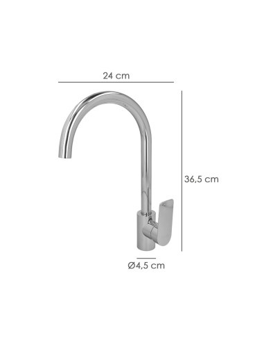 Monomando "Hamburgo" Fregadero Instalacion Facil. Cartucho Cerámico De 35mm.