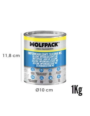 Impermeabilizante Silicona Ms Polymer Blanco 1 Kg. Silicona Liquida, Revestimiento Acrilico, Impermeabilizante, Pintura Acrilica