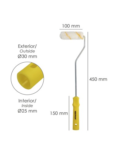 Rodillo Pintura Paredes y Techos Esmalte Acrilico Ancho 100 mm. Rodillo Pintar, Rodillo Pintura, Rodillo Esmalte,