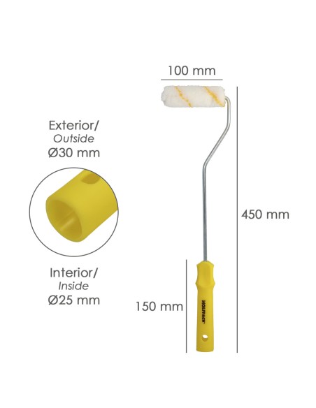 Rodillo Pintura Paredes y Techos Esmalte Acrilico Ancho 100 mm. Rodillo Pintar, Rodillo Pintura, Rodillo Esmalte,