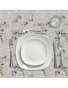 Mantel Hule Rollo Modelo Cats Impermeable Antimanchas PVC 140 cm. x 25 metros. Rollo Recortable. Interior y Exterior 2